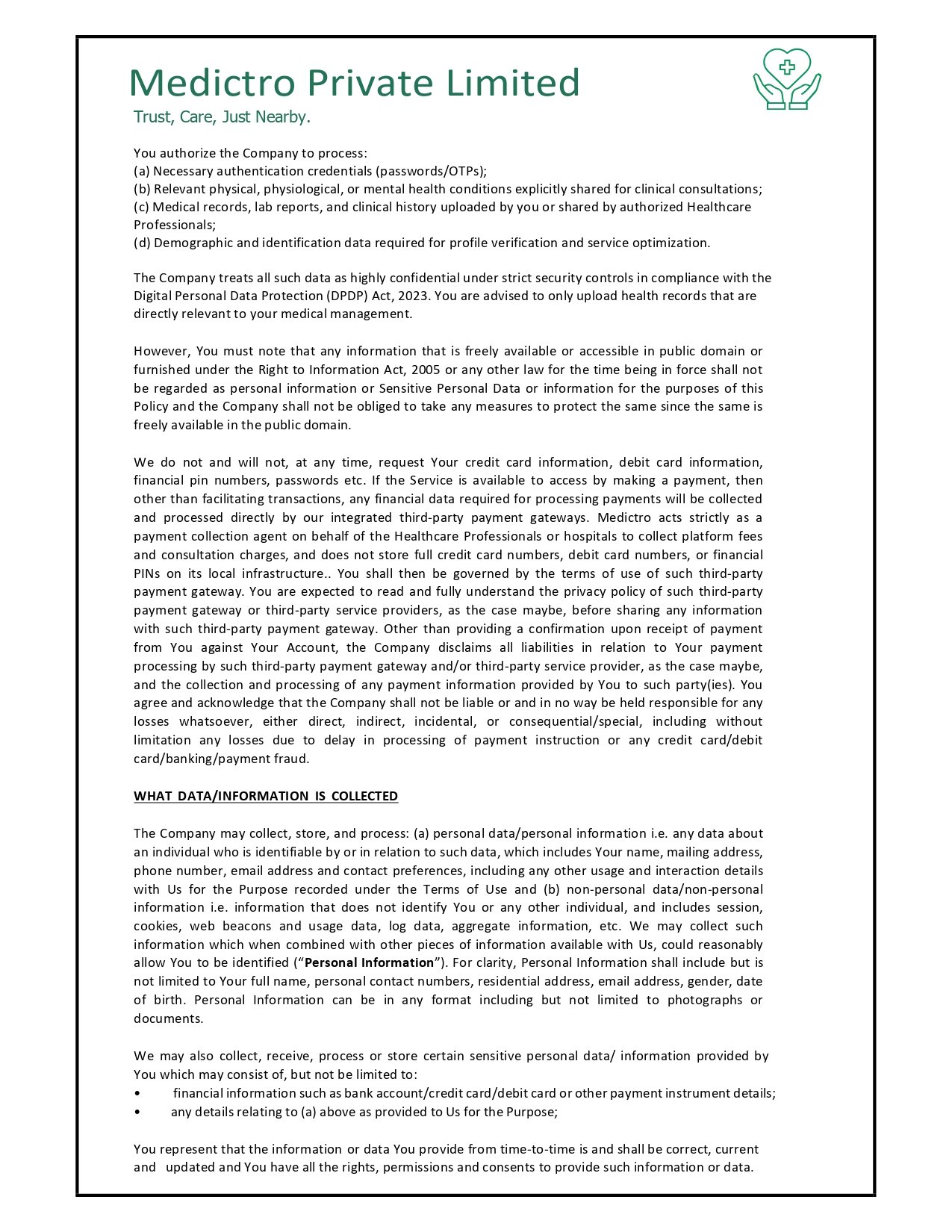 Privacy Policy Page 2